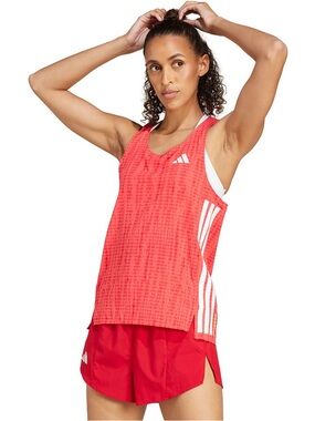adidas NWT Women’s Adizero Lightweight Red Running Singlet Tank $70 MSRP